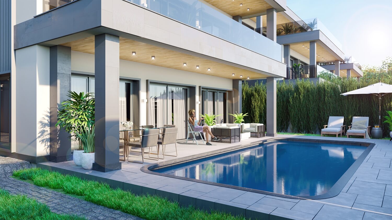 Adden Villas modern villa cephesi