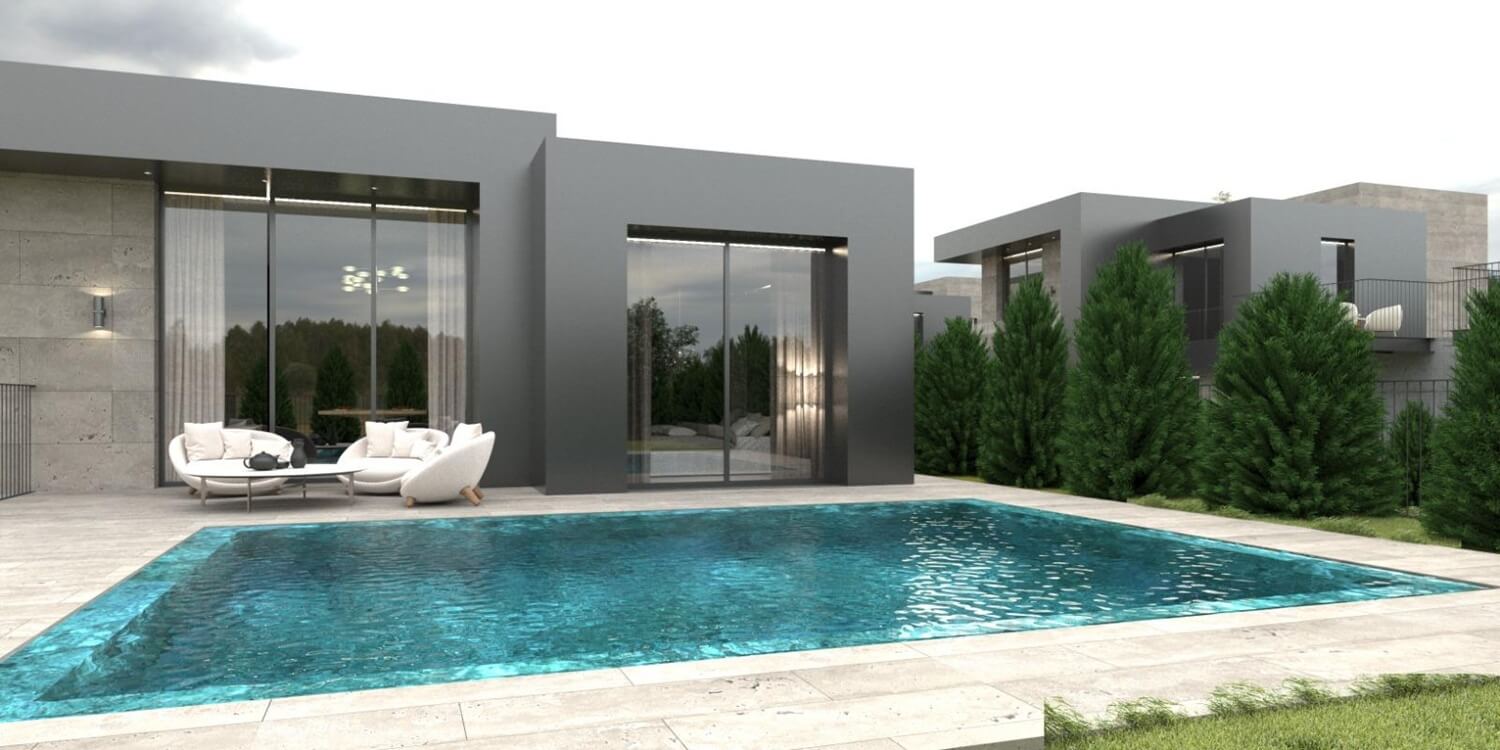 Defne Villas doğa içinde modern villa yapısı