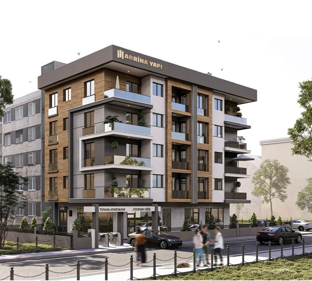 Yuvam Apartmanı modern yapı yenileme ve cam cephe
